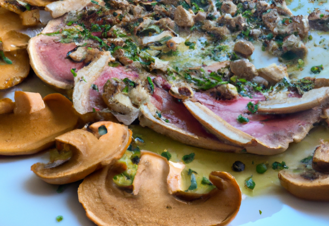 Carpaccio de veau aux cèpes