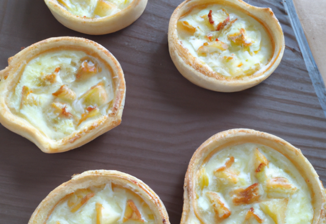 Tartes aux poireaux-béchamel