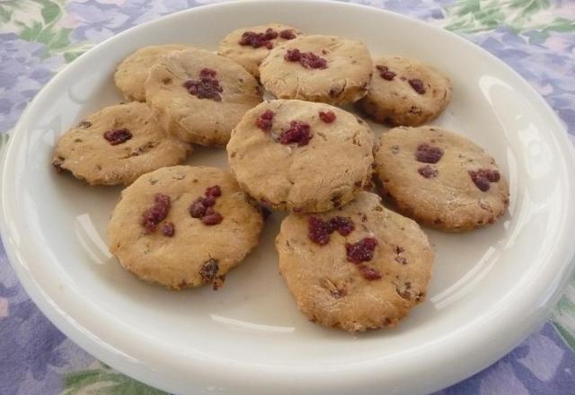 Biscuits yuzu et camberries sans gluten