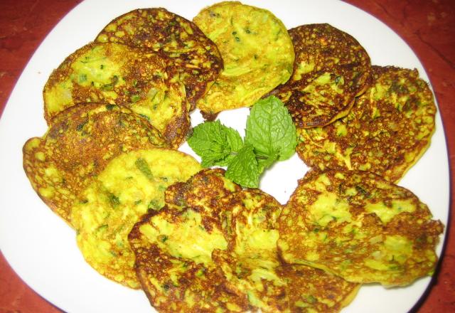 Pancakes de courgette coco et curry