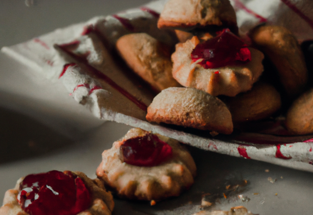 Cookies à la confiture de framboises