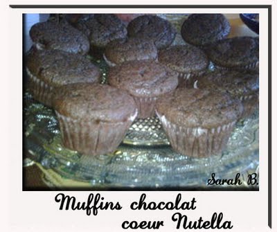 Muffins Chocolat cœur Nutella