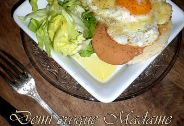 Demi croque Madame élégant au foie gras