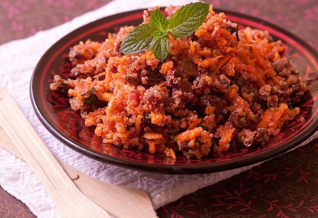 Taboulé de quinoa aux carottes et betterave