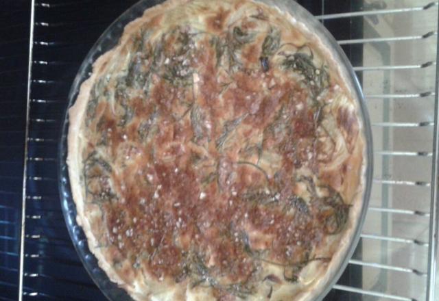 Quiche aux fanes de carottes