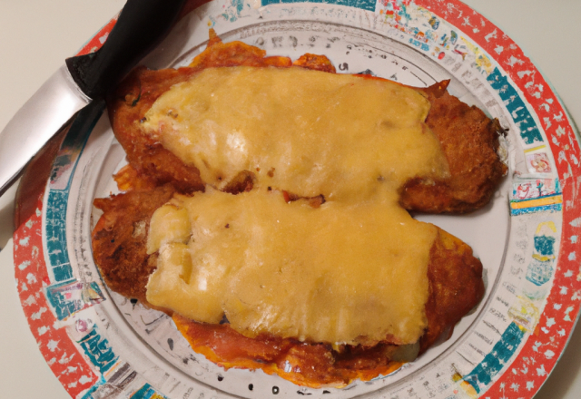 Escalope panée au cheddar