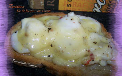 Tartines de saint jacques au comté