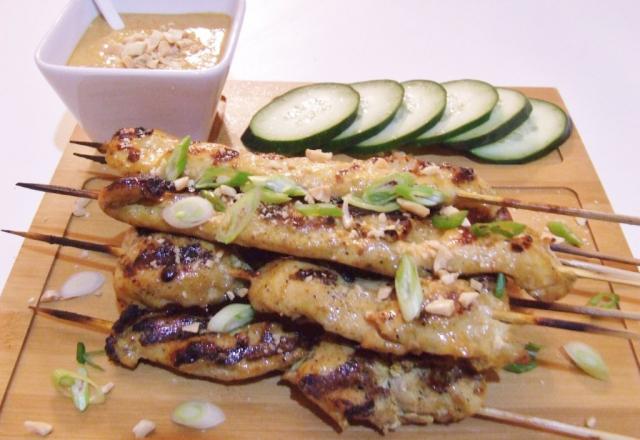 Brochette de poulet thaï et sa sauce satay