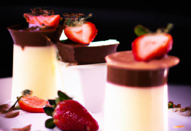 Mousse chocolat blanc et fraises