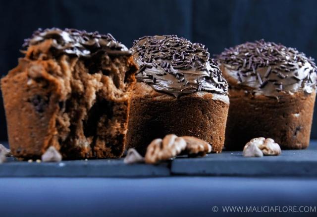 Muffins banane, chocolat et noix de pécan