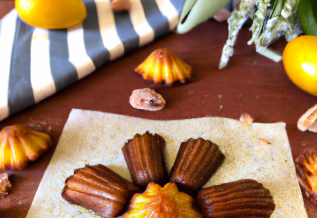 Madeleines au miel fleuri et cannelle