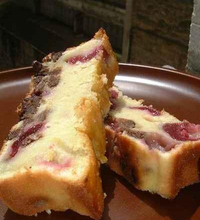 Clafoutis cerises-chocolat