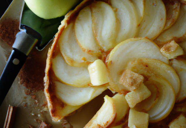 Tarte aux pommes et biscuits Graham