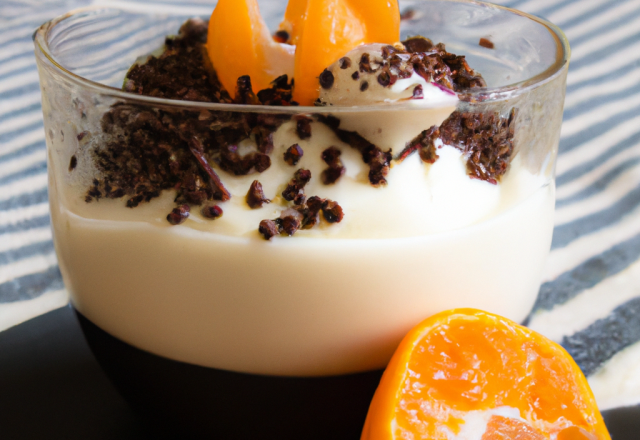 Mandarine curd et mousse au chocolat blanc