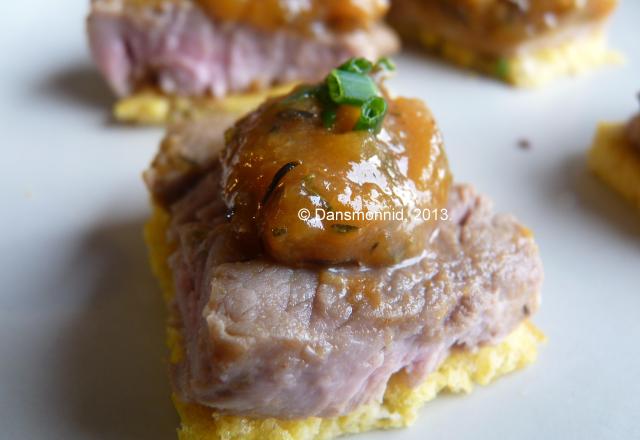 Bouchée d'Agneau Presto et courge butternut sauce abricot à l'anis vert