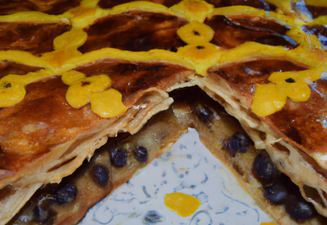 Galette des rois aux myrtilles et au chocolat blanc