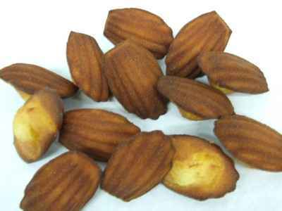 Madeleines au chocolat blanc