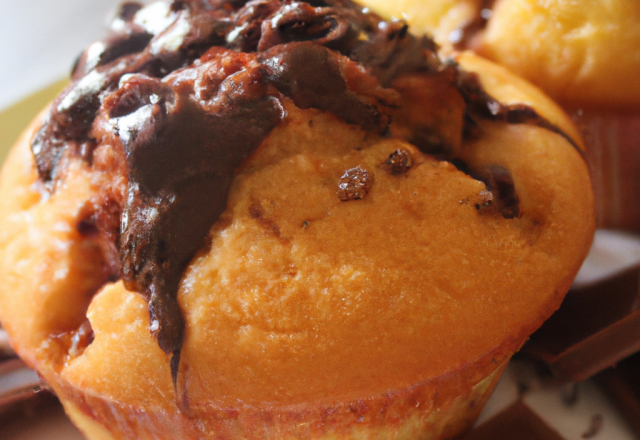 Muffins au chocolat et au nutella