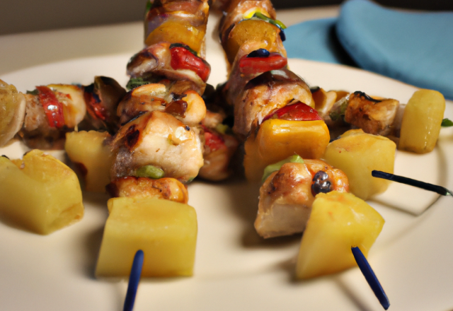 Brochettes de lotte à l'espagnole