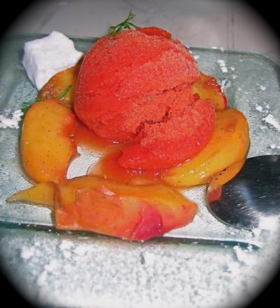 Sorbet poivron-fraise