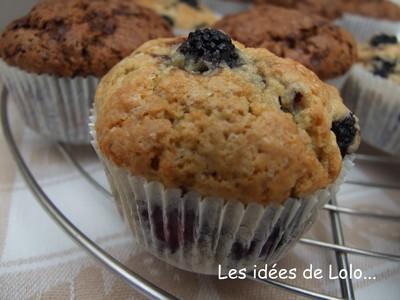 Muffins mûres et liqueur de rose