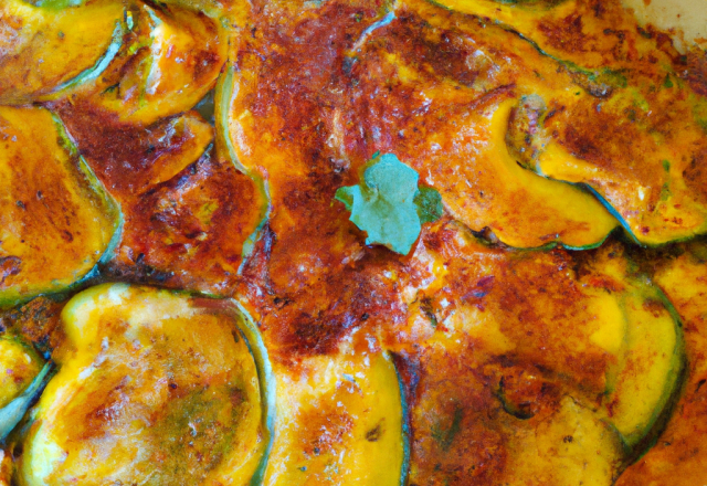 Gratin de courgettes au curry