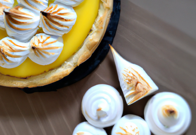 Tarte au citron et sa meringue juste grillée