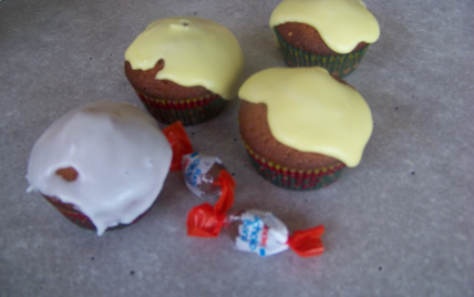 Cupcakes aux chocobons cœur fondant Nutella