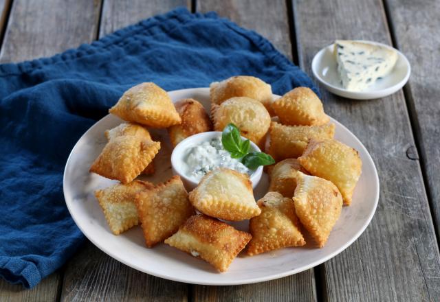 Ravioles frites à la Fourme d'Ambert