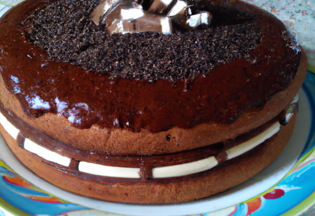 Enorme gâteau au chocolat