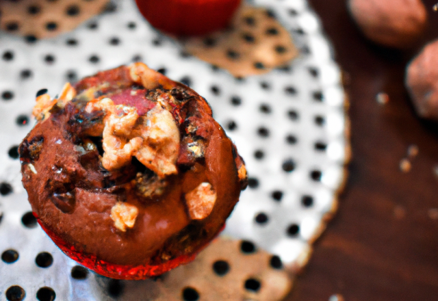 Muffins aux pépites de chocolat et noix