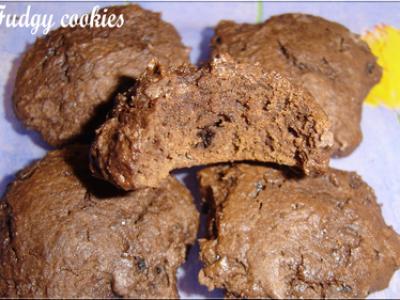 Fudgy cookies, mi-cookies mi-brownies