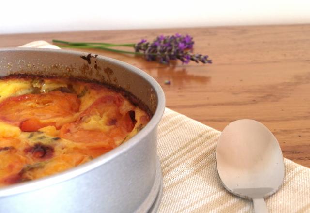 Clafoutis aux abricots et à la lavande