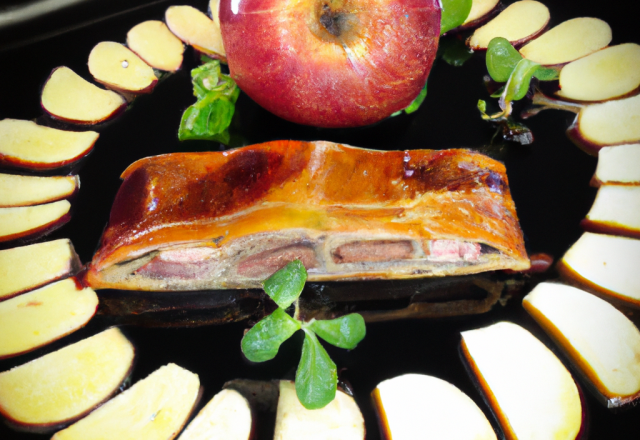 Feuilleté foie gras aux pommes