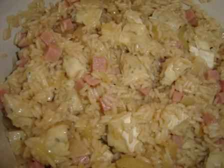 Risotto jambon et lard