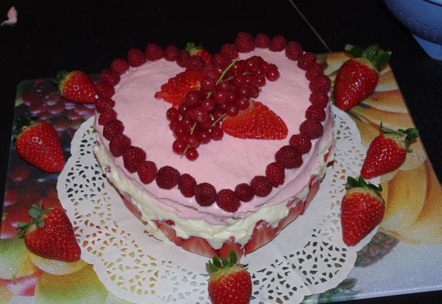 Gâteau aux fruits rouges facile