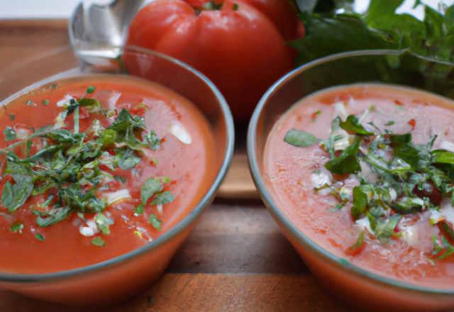 Gaspacho de tomates non calorique