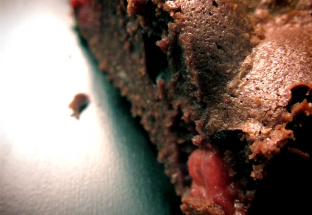 Brownie aux framboises maison