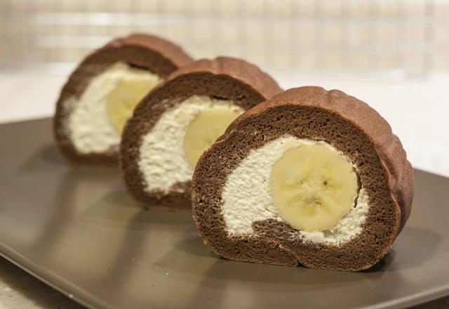 Gâteau roulé à la banane