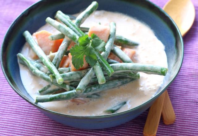 Curry thaïlandais de patate douce et haricots verts