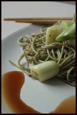 Matcha soba à la Japonaise