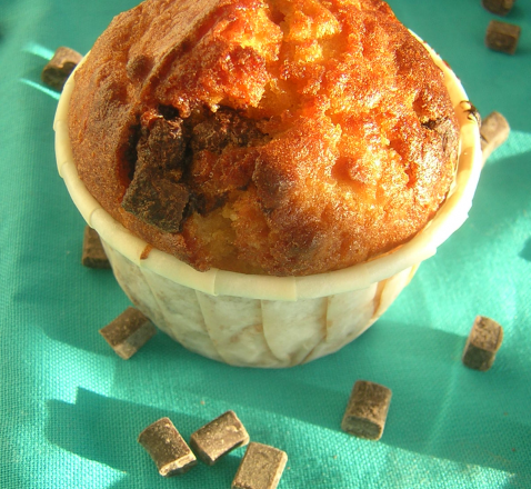 Muffins poire, chocolat noir