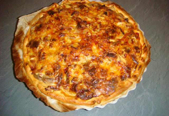 Quiche aux poireaux et au boursin