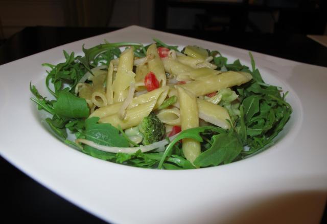 Pastasotto à la crème de cantal épicée et aux légumes croquants