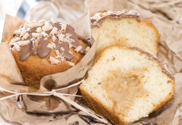 Muffins cœur coulant à la confiture de lait