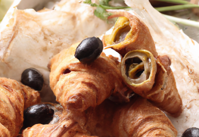 Croissants con olive