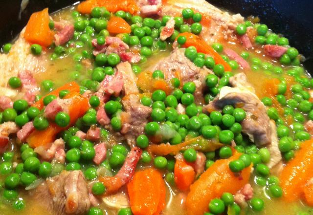 Sauté de veau aux petits pois croquants !