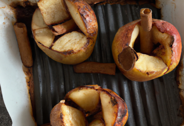 Pommes au four et à la cannelle