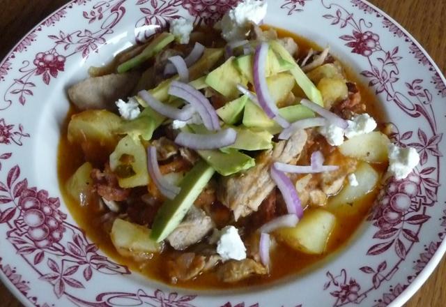 Tinga Poblana, ragoût de porc aux piments fumés à la mode de Puebla