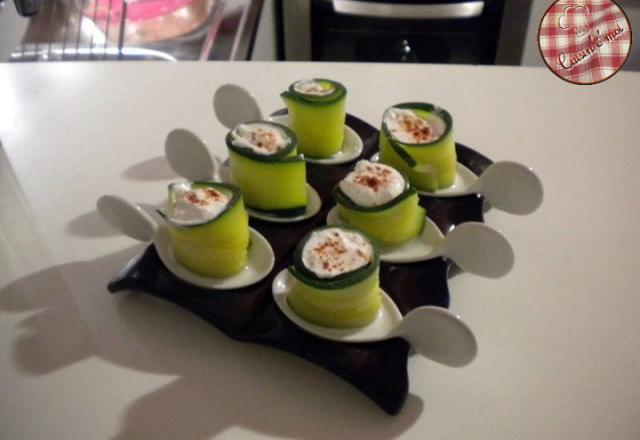 Cannellonis de courgette au crabe